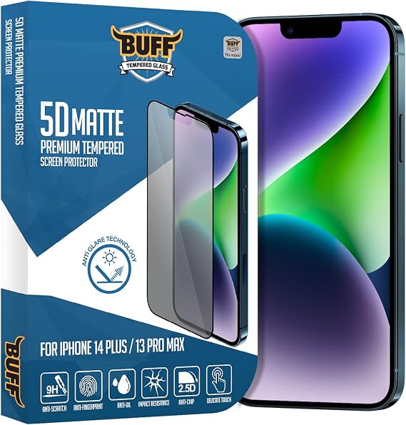 Buff, iPhone 14 Plus / 13 Pro Max 5D Mat Ekran Koruyucu, 868354822283