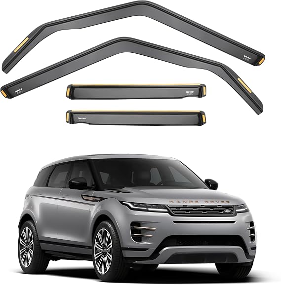 ISPEED Wind Deflectors for RANGE ROVER EVOQUE MK2 2018-2026 5 Door SUV 4pc Set - Keep Your Car Ventilated In Rain - Reduce Wind Turbulence - Tinted In-Channel Type