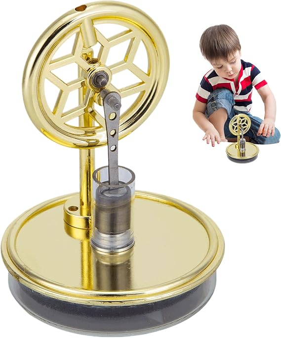 Thermal Engine Model - External Combustion Science Toy For Kids And Adults, Power Generator | Stirling Cycle Engine For STEM Learning, Home Display, Desktop Gift, Mechanical Motion Experiment Kit
