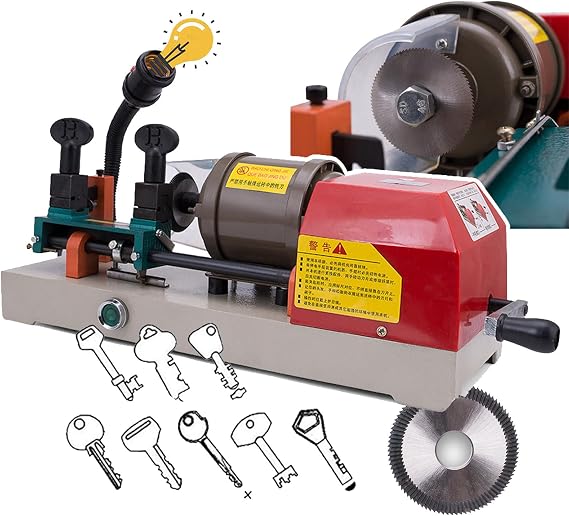 Key Cutting Machine with Auto Feeding, Manual & Electric Modes for Duplicating Various Key Types, Locksmith Equipment