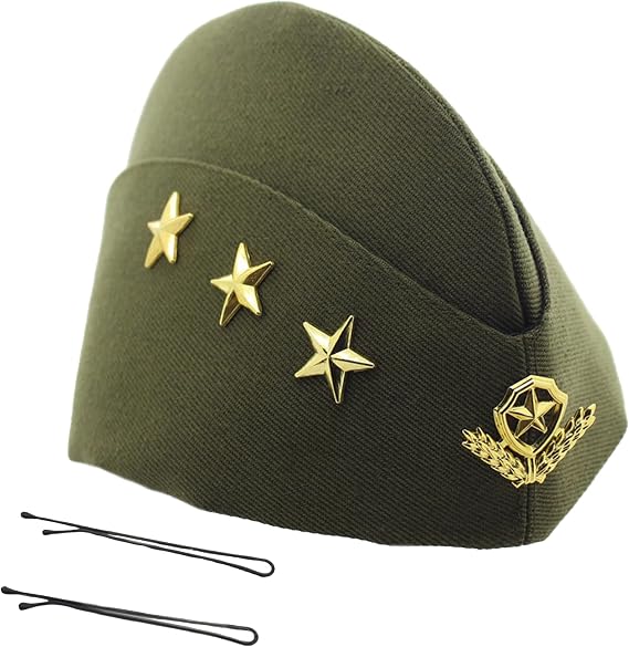 HAMILO Women's Adult Army Hat Cosplay Soldier One Size Fits All
