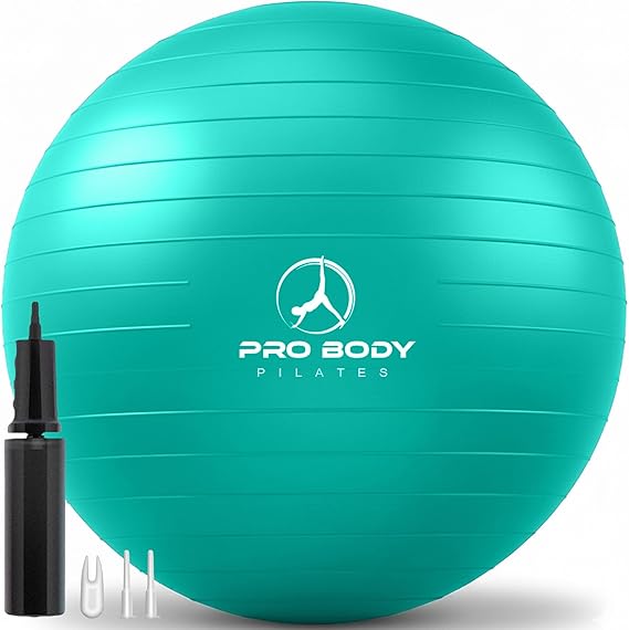 ProBody Pilates Ball Exercise Ball Yoga Ball, Multiple Sizes Stability Ball Chair, Gym Grade Birthing Ball for Pregnancy, Fitness, Balance, Workout and Physical Therapy