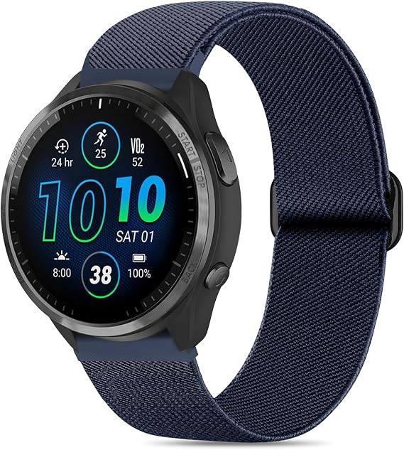 ナイロンバンド Garmin Forerunner 970 ウォッチバンド/Forerunner 965 ウォッチバンド対応 ソフトファービックストラップ 調節可能なループ Forerunner 955/Forerunner 945/935/Instinct 3 45mm/Instinct 2/1用 メンズ レディース