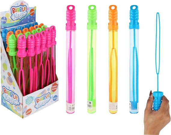 Henbrandt 24 x Bubble Swords - 4 Assorted Colours Party Favours
