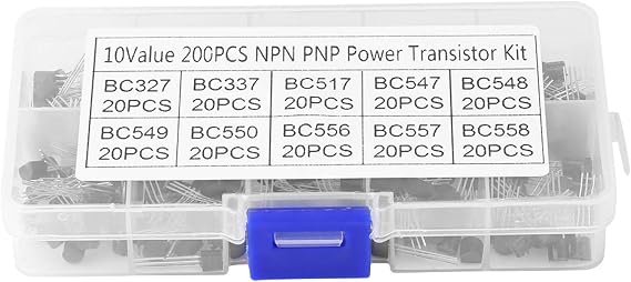 Transistor Three Pin Transistor Assortment Transistors Germanium Transistor Assortment DIY Kit 200pcs 10 Values NPN PNP TO-92 BC327-BC558 for Electronic Professionals for Enthusiasts