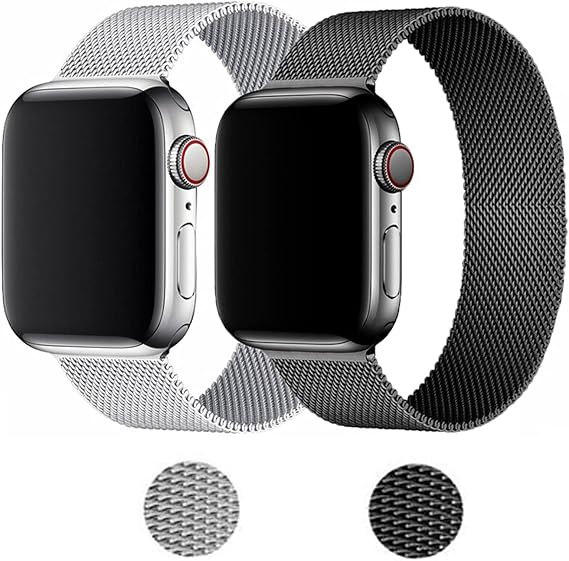 Microcase Honor Watch Magic 2 için Manyetik Metal Kordon Kayış - KY15 (Siyah)