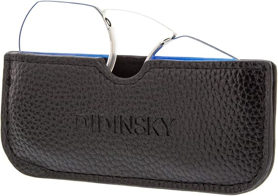 DIDINSKY CherryArmless Reading Glasses for Men and Women. Blue Light Blocking Computer Readers. Unbreakable pocket-size Anti Glare Glasses. 3 Colors and 5 Magnifications - HERMITAGE ROUND