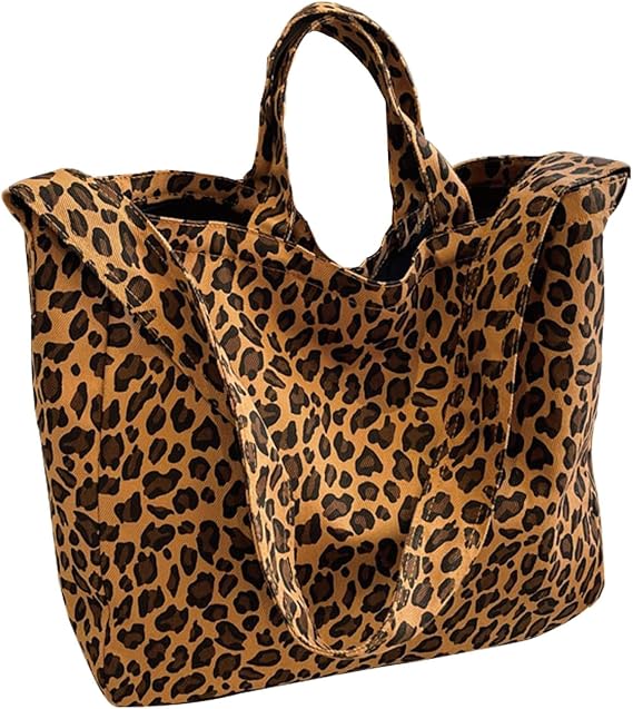 Leopard Print Hobo Bag - Large Capacity Slouch Tote for Women, Lightweight & Durable, Perfect for Work/Travel, Stylish Shoulder Bag for Daily Use