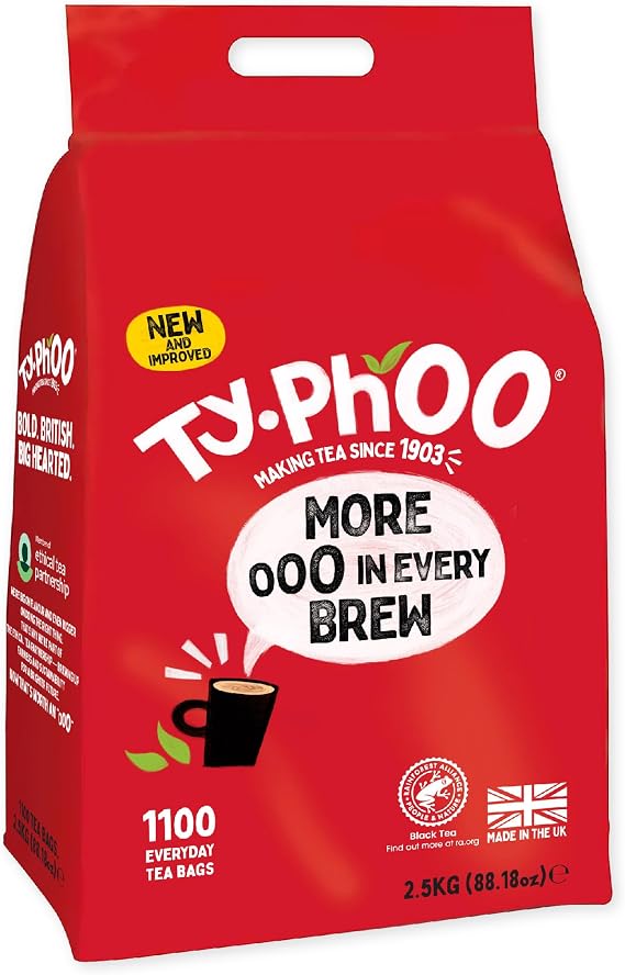 Typhoo Tea • 1100 Black Tea Bags • Everyday Blend • Bold & Full-Flavoured