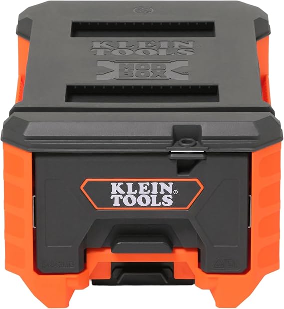 Klein Tools 54843MB MODbox Compact Single Drawer Box, Half Width, Tool Storage Drawer with Ball Bearing Slides, Dividers Included, PVC Foam Mat