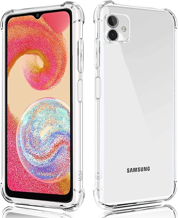 KP TECHNOLOGY Galaxy A04e Case, Samsung A04e Clear Case With Reinforced Corners, Drop Protection Soft TPU Bumper Phone Case for Samsung Galaxy A04e (Clear)