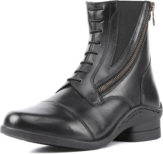 Moretta Shires Alessia Leather Paddock Boots - Black or Brown