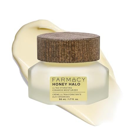 Farmacy Honey Halo Ceramide Face Moisturising Cream - Moisturising Face Lotion for Dry Skin (1.7 ounces)