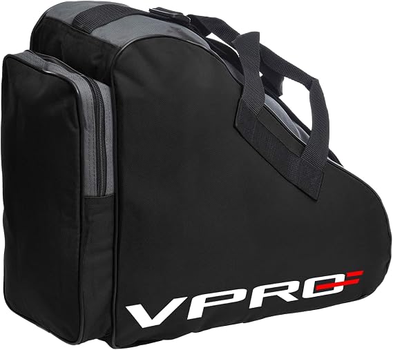 VPro Ice & Inline Skate Bag - Adjustable Shoulder Strap and Top Handle Oxford Cloth ice skate bag to Carry Roller Skates, Ice Skates, Rollerblade, Ice Hockey Skate for Kids and Adults