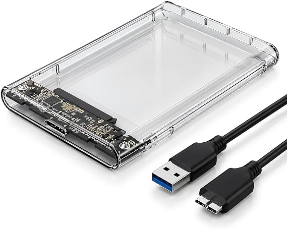 2.5 İnç HDD/SSD Şeffaf Disk Kutusu, USB 3.0, UASP Destekli ED-15