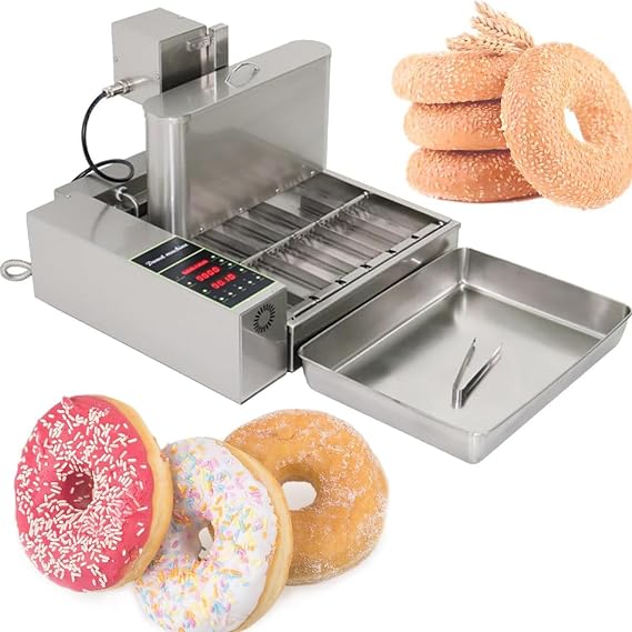 6 Rows Commercial Automatic Donut Making Machine, Stainless Steel Donut Maker, Adjustable Thicknessa Automatic Donut Machine
