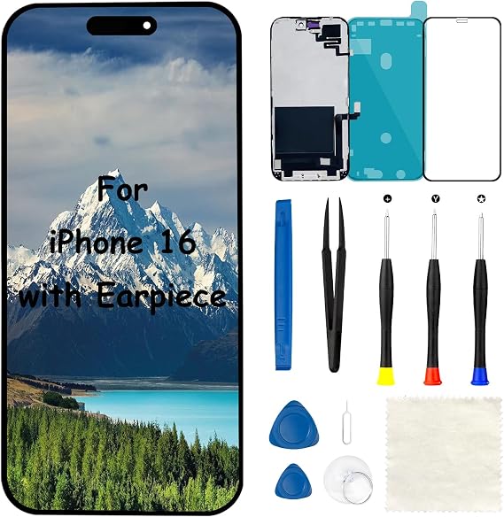 iPhone 16 6.1インチイヤースピーカー付きLCDスクリーン交換用