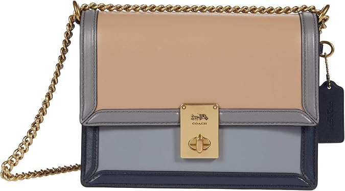 Coach Color-Block Hutton Shoulder Bag, B4/Taupe Granite Multi, One Size