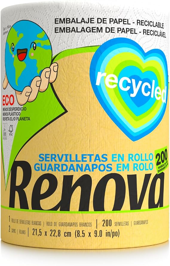 RENOVA Gigaroll Organic Kitchen Roll, 260 g
