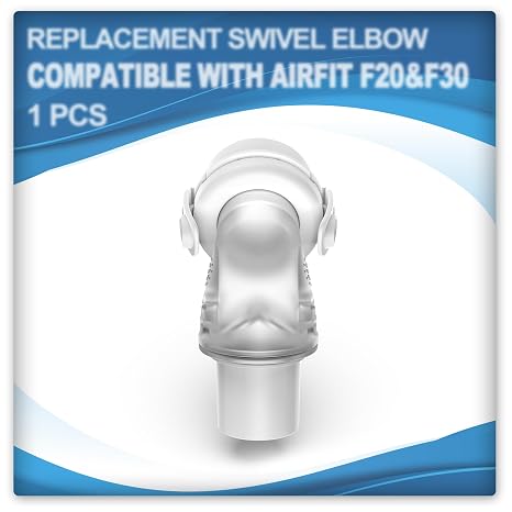 CPAP Elbow Compatible with Resmed Airfit F20 and Airfit F30, Quick Release Swivel F20 Elbow Connector, Great-Value CPAP Accessories Supplies by BlessEase