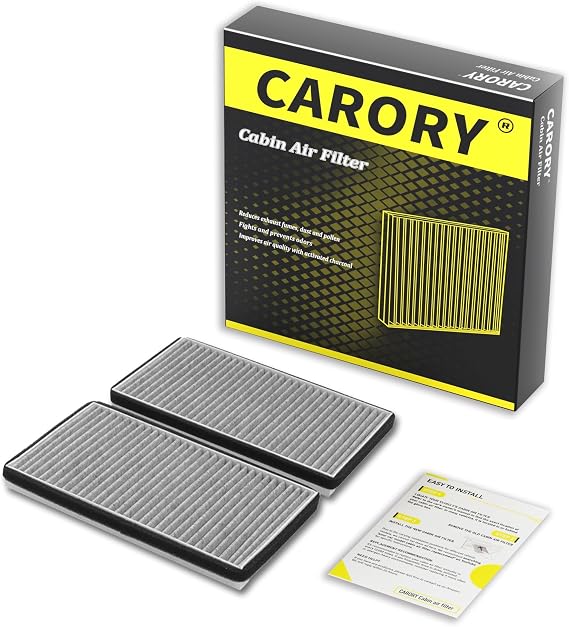 CARORY Cabin Air Filter w/Activated Carbon for Chevy, GMC, Cadillac Select Models - Silverado 1500/2500, Suburban, Avalanche 1500, Tahoe, Sierra 1500, Yukon, Escalade, and More, CF791