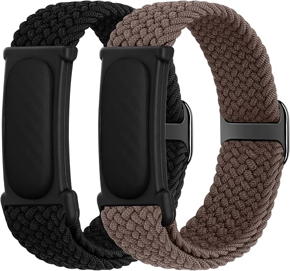 編組バンド Google Fitbit Air対応 男女兼用 ソフトで通気性のあるナイロンスポーツストラップ。