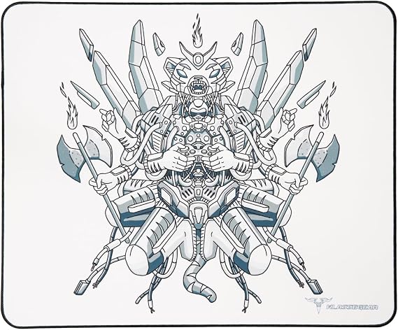 Klasse Blitz Speed Series 480x400x4 mm E-Sports Gaming Oyuncu Mouse Pad (G-Bear White)