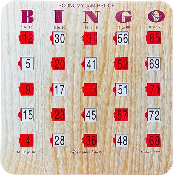 経済ジャムプルーフBingo Shutterカード、100カウント