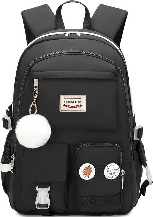 Spotted Tiger Girls Backpack Aesthetic Backpack for Teen Girls Cute School Bag Bookbag Anime School Backpack for Girls