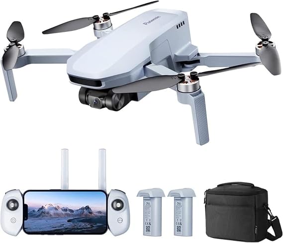 Potensic ATOM SE GPS Drone with 4K Ice Camera 2 Batteries 62 Min. Flight Time Under 249g C0 4KM FPV Transmission Brushless Motor Max. 16 m/s Follow-Me/Automatic Return for Beginners Adults