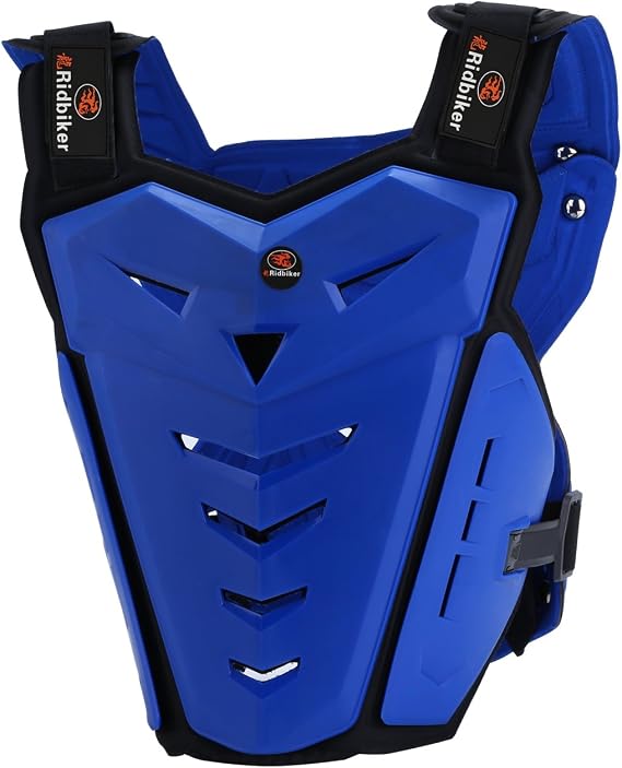 Ridbiker Motorcycle Armor Vest Motorcycle Riding Chest Armor Back Protector Armor Motocross Off-Road Racing Vest,Blue