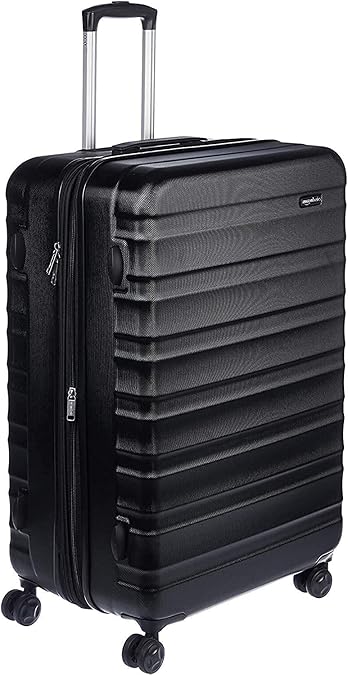 Amazon Basics Carry Case, Suitcase, Hard Type, With Double Casters, Black, 1pcs