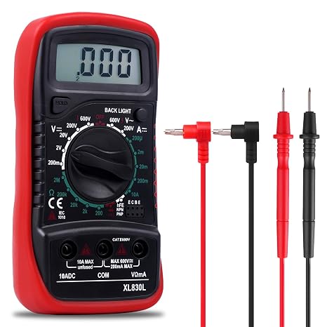 Digital Multimeter Portable Tester, Aeyytoe Professional AC Current Voltage Detector, Multi Tester Ammeter Voltmeter Ohm Voltage Tester, 3 in 1 Multimeter for Electrician XL830L