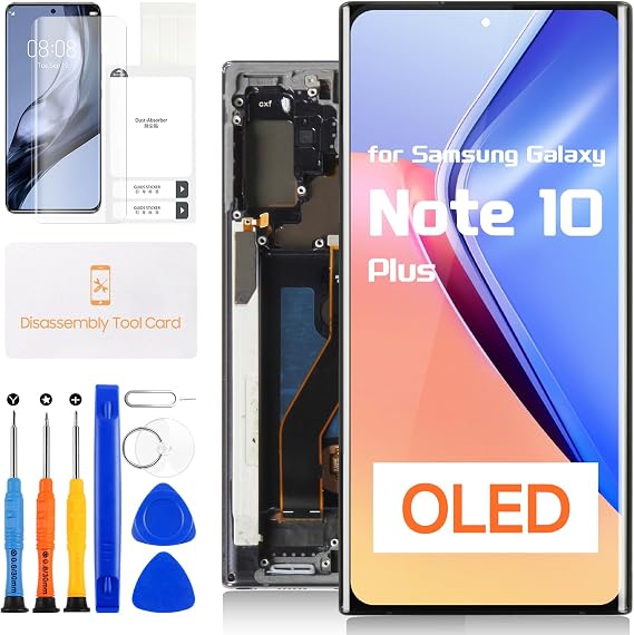 OLED Screen Replacement for Samsung Galaxy Note 10 Plus - Samsung Note 10 Plus LCD Digitizer Galaxy Note 10+ LCD Touch Screen SM-N975F SM-N975U Framed Glass Assembly