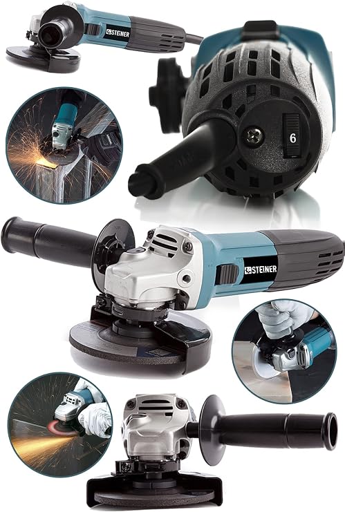 Steiner Alman 2600 W Professional 6 Kademe Devir Ayarlı Avuç İçi Taşlama Makinesi 125mm