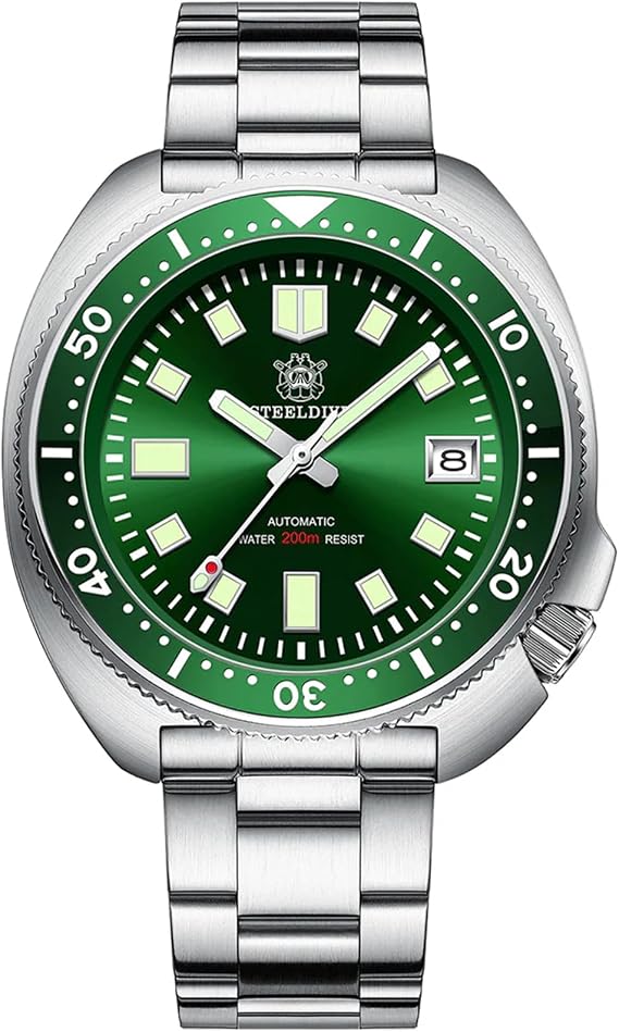 watchdives Steeldive Men's Watch Automatic 1970 SD1970 Watch NH35 Movement 200M Diving Watches