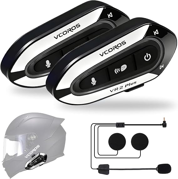 VCOROS Intercom Helmet Moto VR2 Plus Bluetooth 6.0