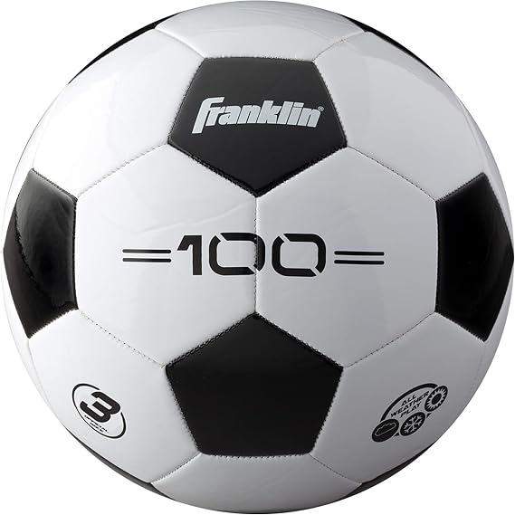 Franklin Sports Competition F-100 Soccer Ball - Available In Size 3, Size 4 and Size 5 - Youth and Adult Soccer Ball - Available As Individual Ball or Bulk (12) Deflated with Pump