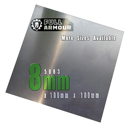 8mm Aluminium Plate Sheet - Grade 5083 (100mm x 100mm)