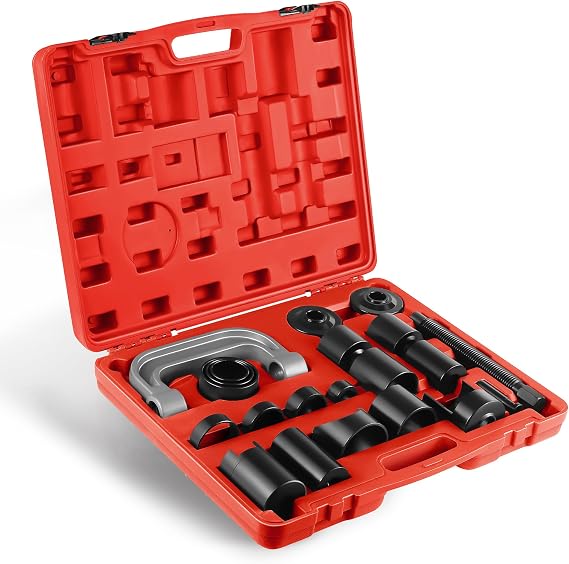 Reniteco 21PC Ball Joint Press Kit, Heavy-Duty Ball Joint and U-Joint Removal Tool, Suitable for Ball Joint Removal on Most 2WD and 4WD Cars, Vans, and Light Trucks