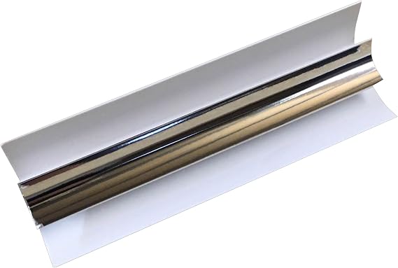 Black, Silver, White 5mm External Corner Trim 2.6m Bathroom Wall Panels Ceiling Cladding PVC Wet Wall Trim (Silver)