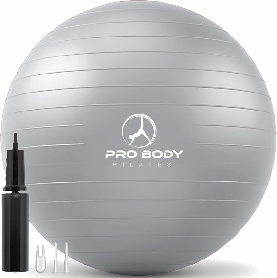 ProBody Pilates Ball Exercise Ball Yoga Ball, Multiple Sizes Stability Ball Chair, Gym Grade Birthing Ball for Pregnancy, Fitness, Balance, Workout and Physical Therapy