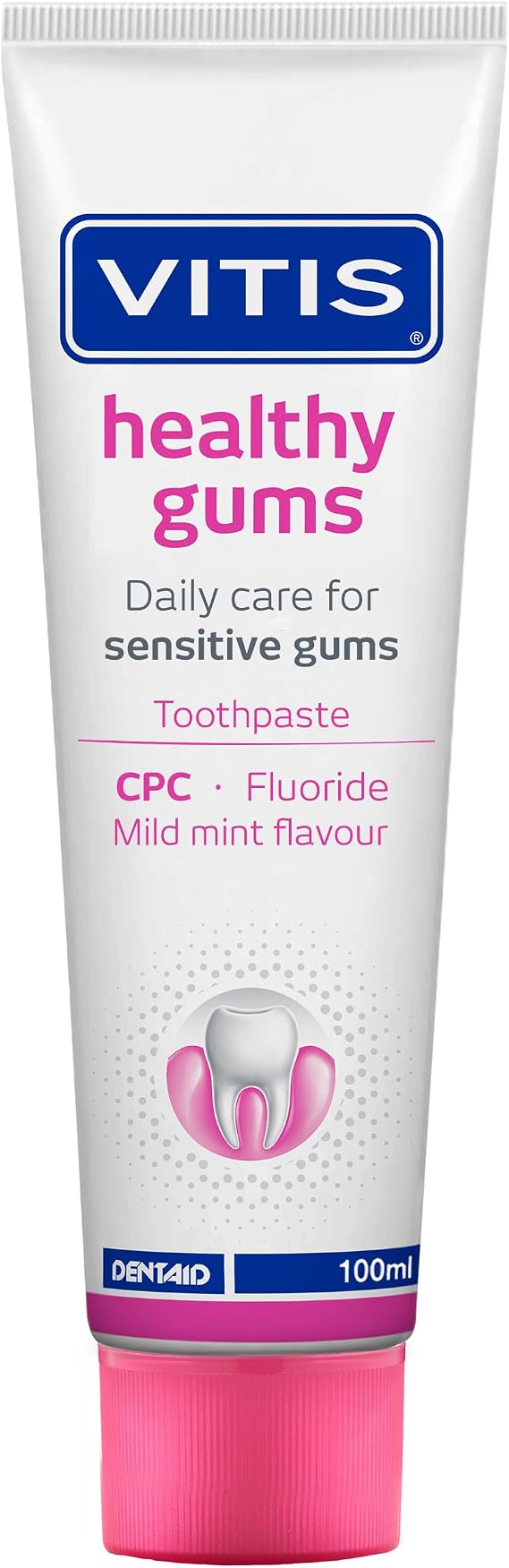 VITIS Healthy Gums Toothpaste 100ml, Fluoride Toothpaste for Daily Gum Care