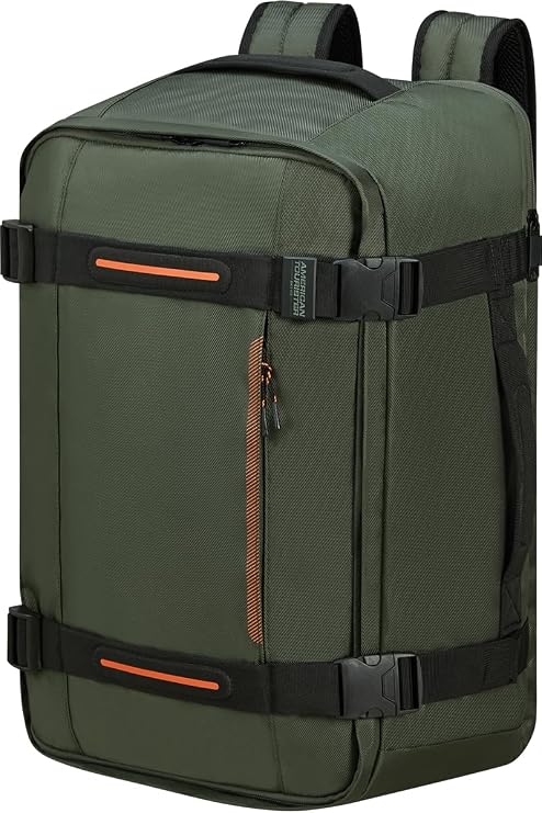 American Tourister Urban Track Ryanair Cabin Suitcase 25 x 20 x 40 cm, 24.5 L, 0.5 kg, Carry-on, Airplane Backpack S Underseater, Green (Dark Khaki)