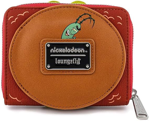 Loungefly x Spongebob Squarepants Plankton Krabby Patty Zip-Around Wallet (Multi)
