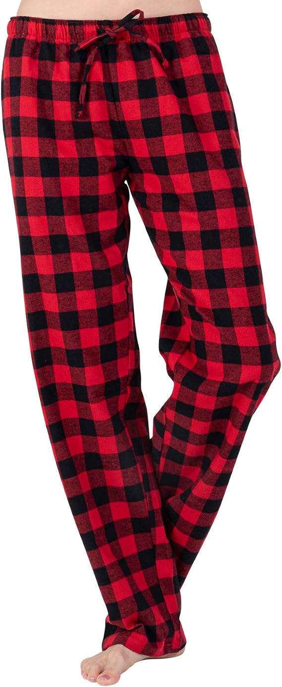 Women's 100% Cotton Super Soft Flannel Pajama/Lounge Bottoms With Pockets