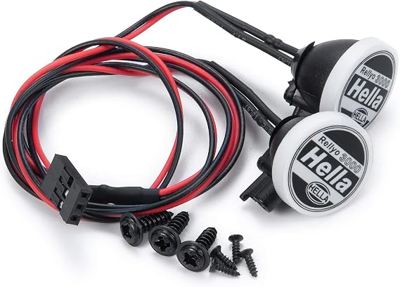 AXspeed 2pcs RC Round LED Light with Cover for 1/10 TRX-4 Axial SCX10 Tamiya CC01 D90 TF2 Car