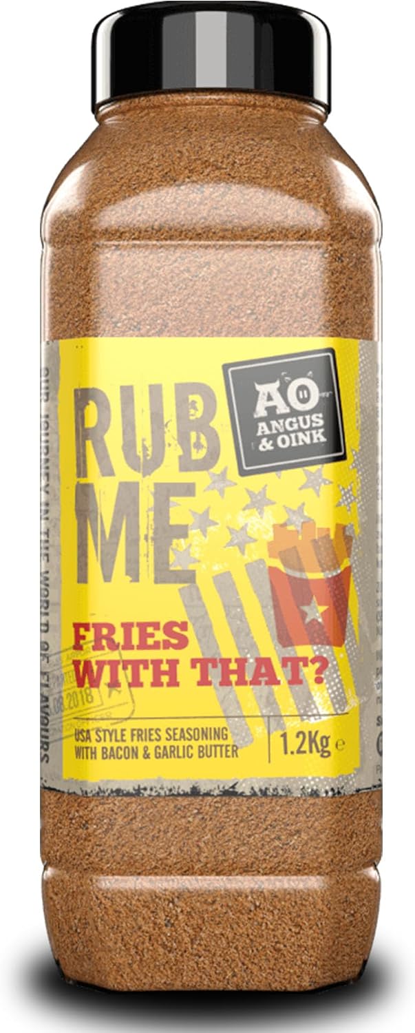 Angus & Oink | Fries With That? Seasoning | Savoury Butter & Bacon Flavours | Perfect for Fries, Wedges, Nachos, and More | Your Ultimate Snack Seasoning | 1.2kg