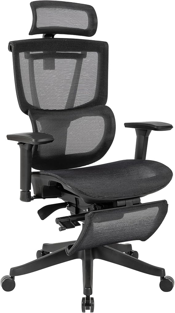 FLEXISPOT Office Chair, Desk Chair, C7, Ergonomic Chair, Mesh Chair, Independent Lumbar Support, Reclining Function, Synchro-Locking, Stepless Locking, Forward Tilt Function, Seat Depth Adjustment