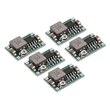 sourcing map DC-DC Buck Converter Voltage Regulator Adjustable Step Down Power Module MINI360 4.75-23V to 1.0-17V 3A for Power Adjustment Power Transformers 5 Pcs